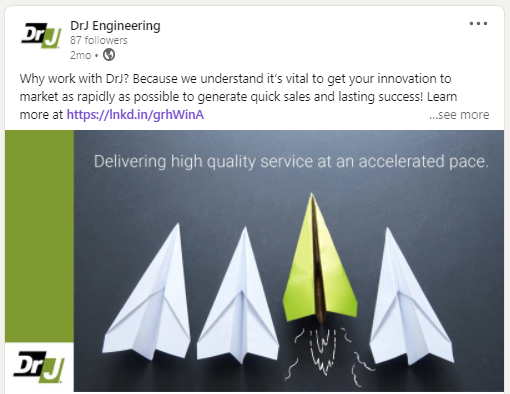 DrJ Engineering LinkedIn Post 3
